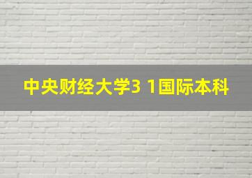 中央财经大学3 1国际本科